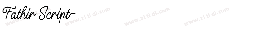 Fathir Script字体转换